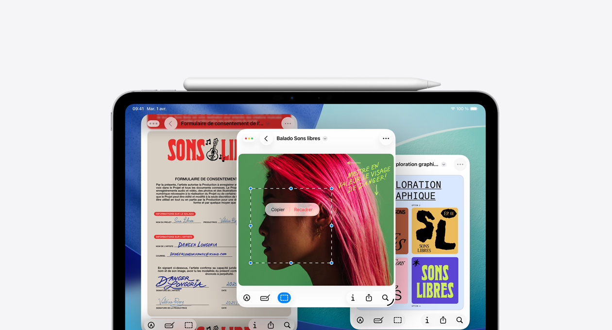 La nouvelle app Aperçu affichée sur un iPad