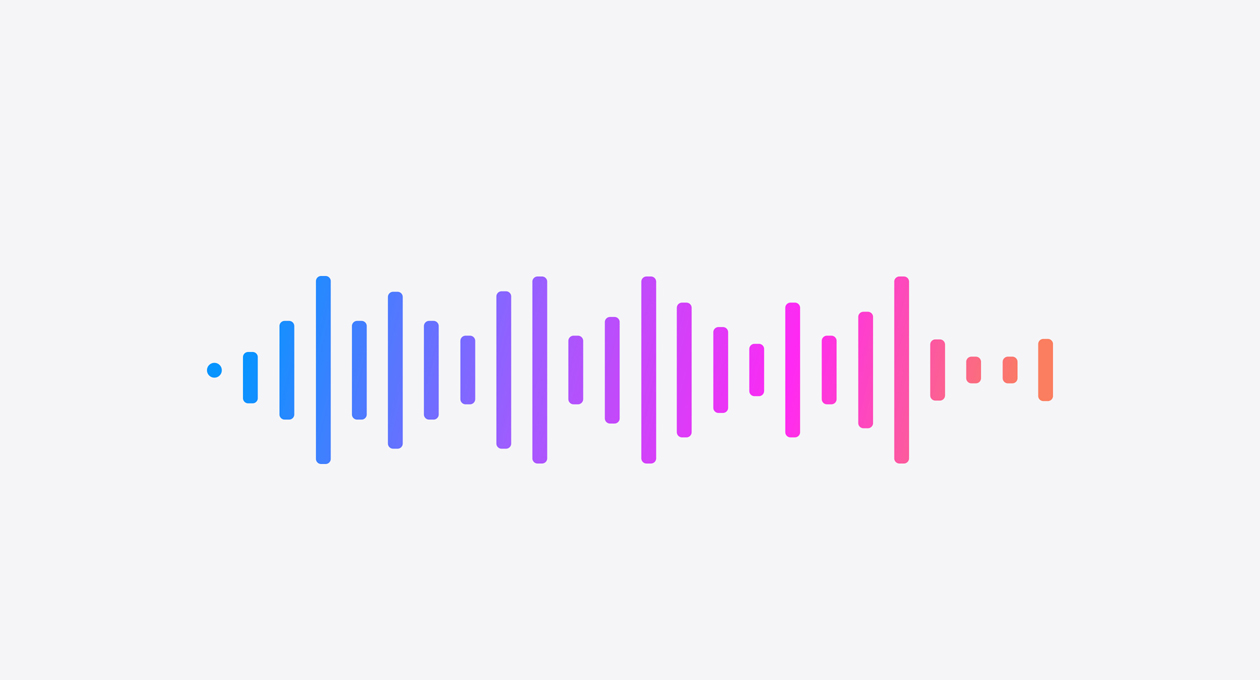 Ícono de una onda de sonido con un colorido degradado