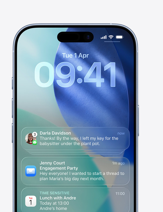 iPhone Screen showing pop-up messages